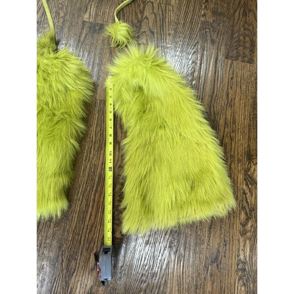The Grinch Faux Fur Hat & Leg Warmer Boots Combo Dr. Seuss Christmas Cosplay - Picture 5 of 6